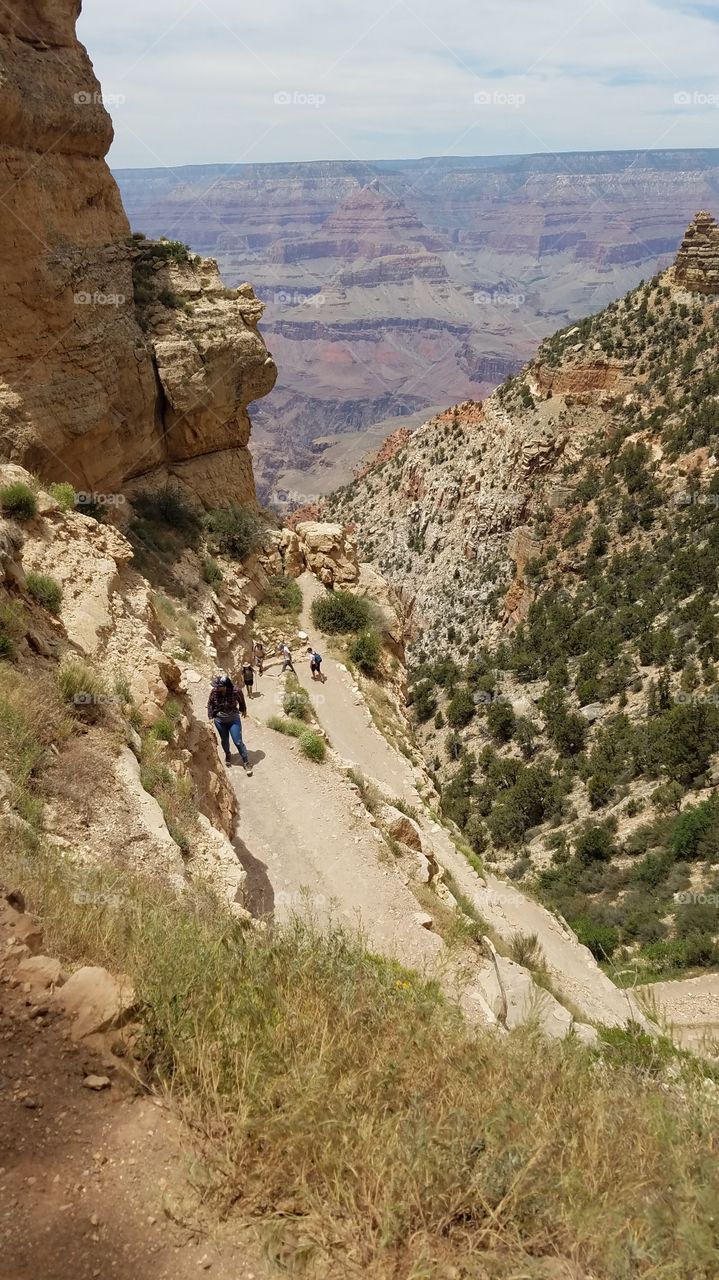Hiking into The Grand Canyon