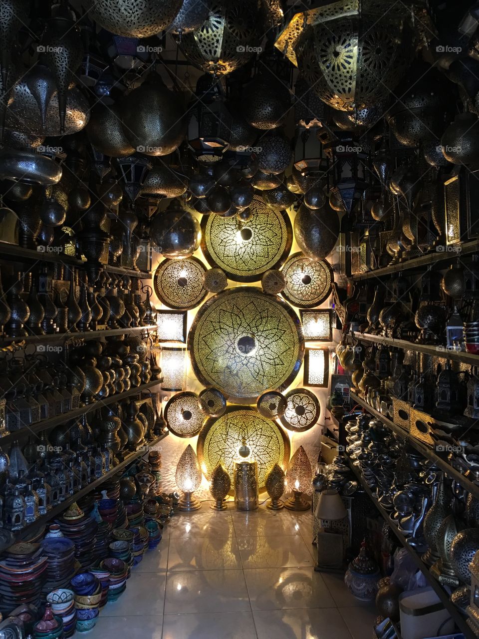 Beautiful lights and lamps in market 