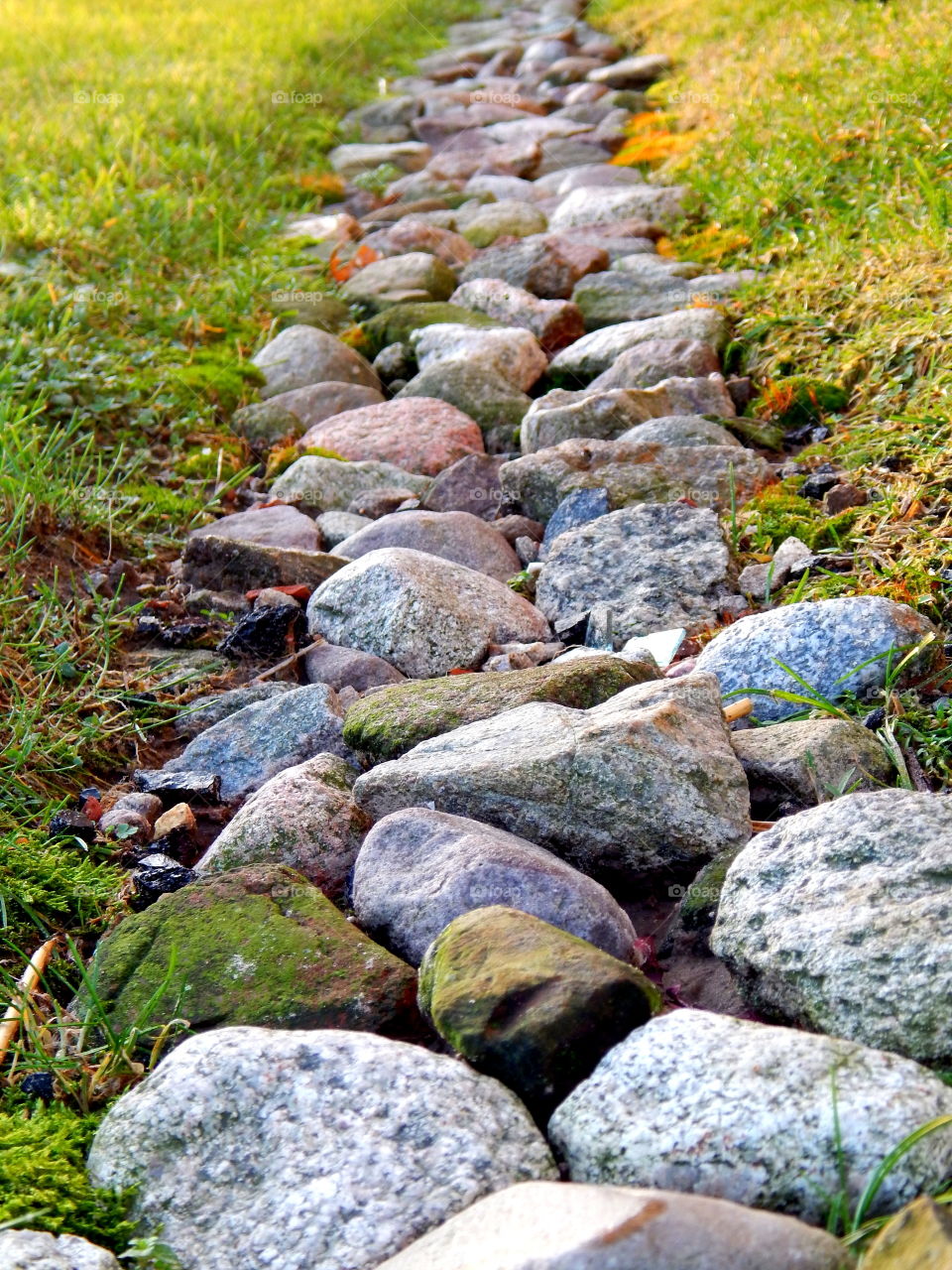 Small road made from stones