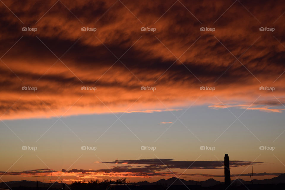 Cloudy sunset in Arizona