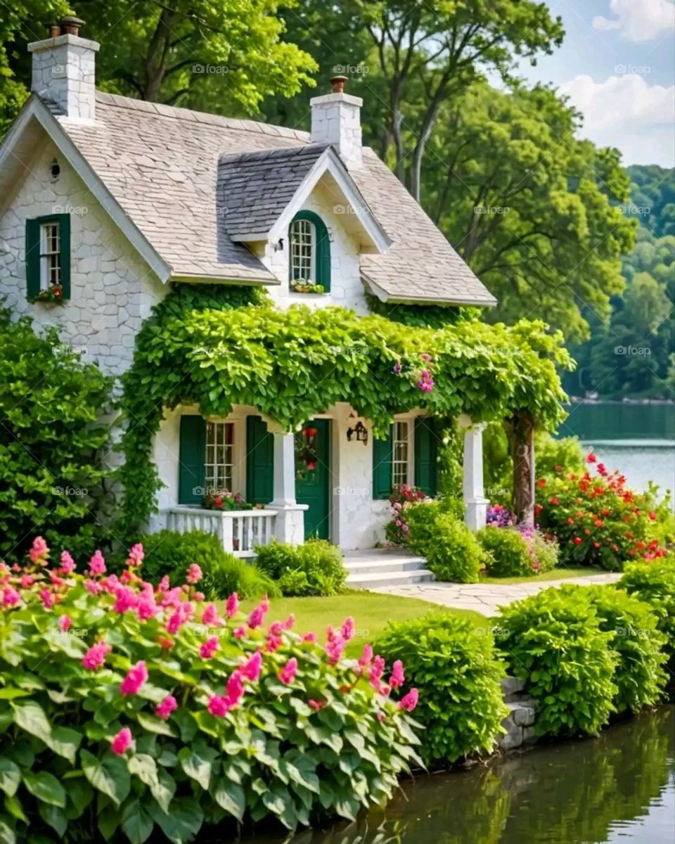 Glory be to God, the magnificent and picturesque view and the natural green trees are a view that is nothing more wonderful than it