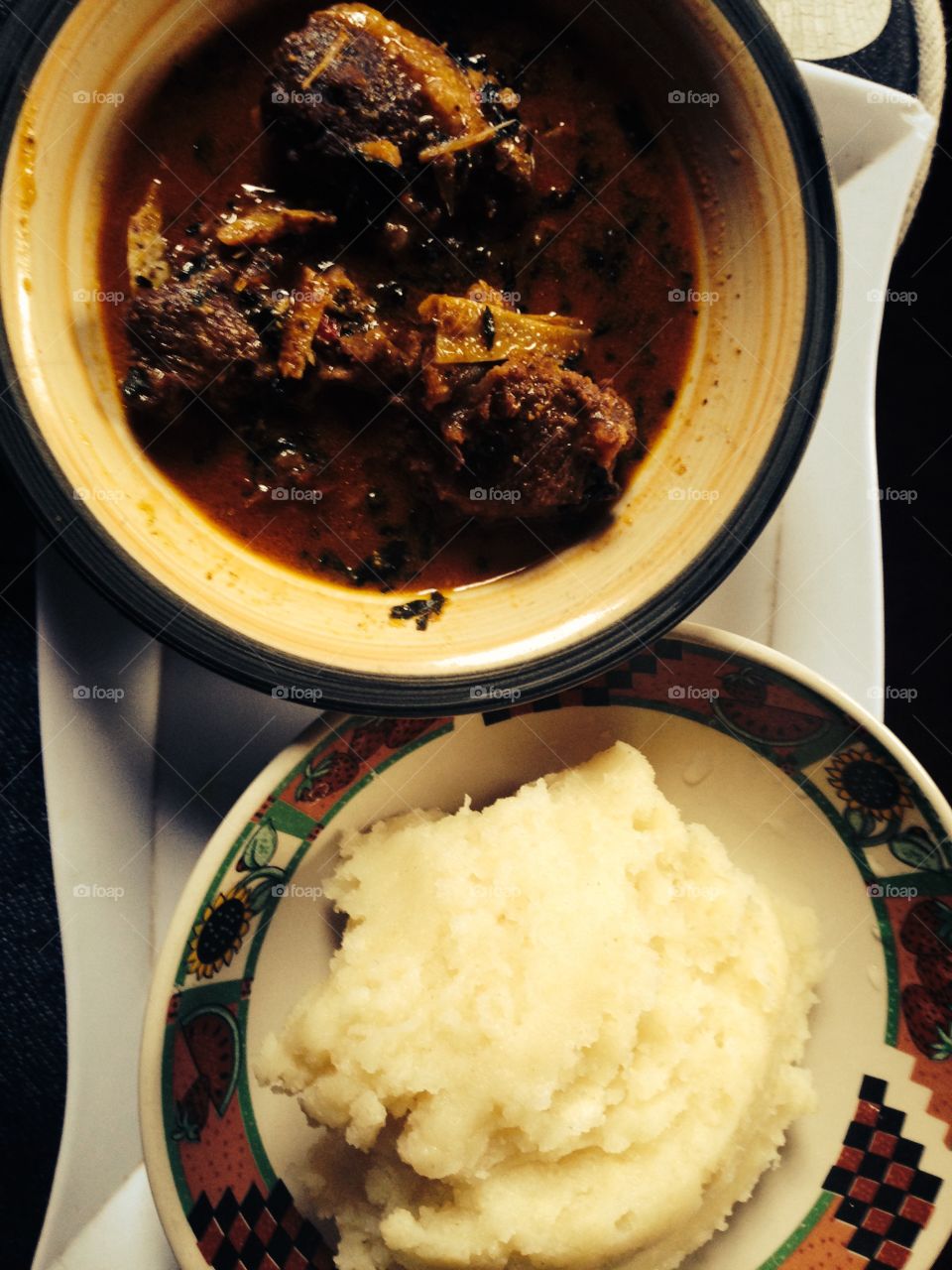 Eba and soup Nigeria 