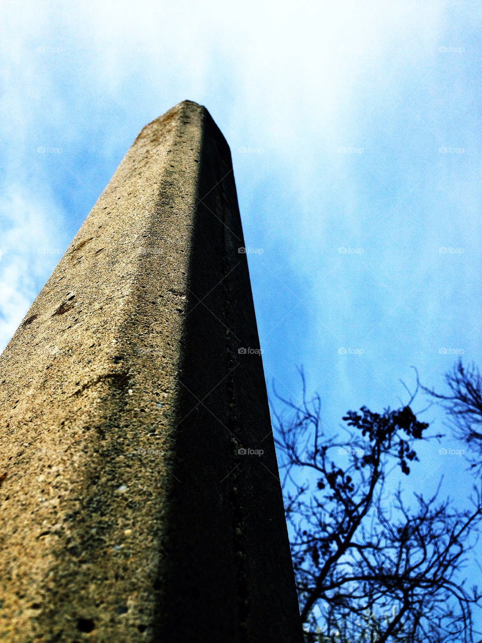 Imposing concrete obelisk