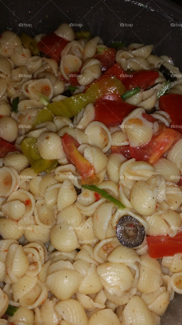 Homemade Italian pasta salad