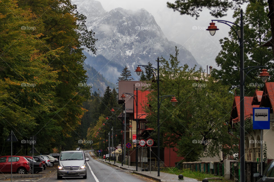 Rainy weather in the mountains