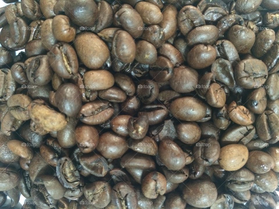 Coffee beans closeup