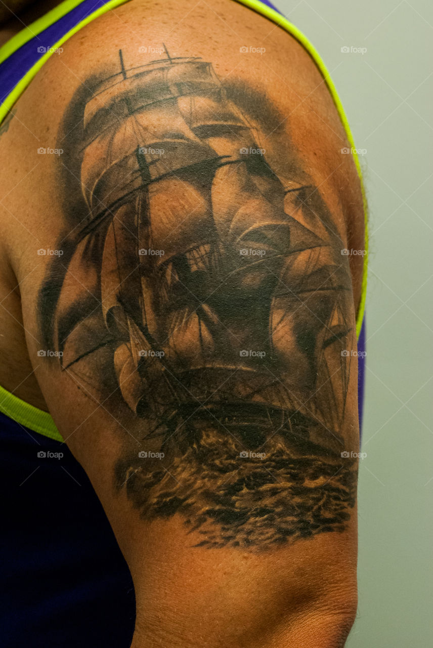 Pirate Ship Tattoo