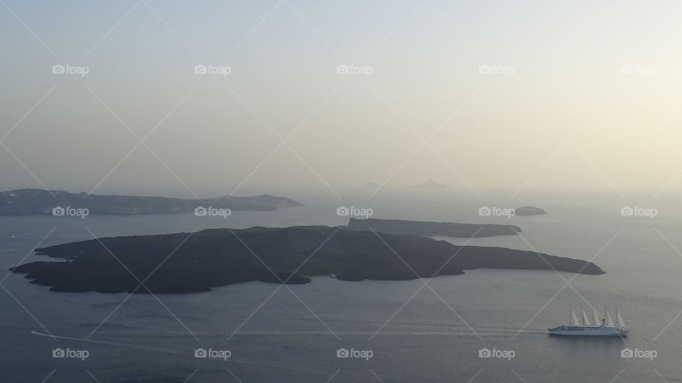 Greece Santorini caldera. Greece Santorini caldera