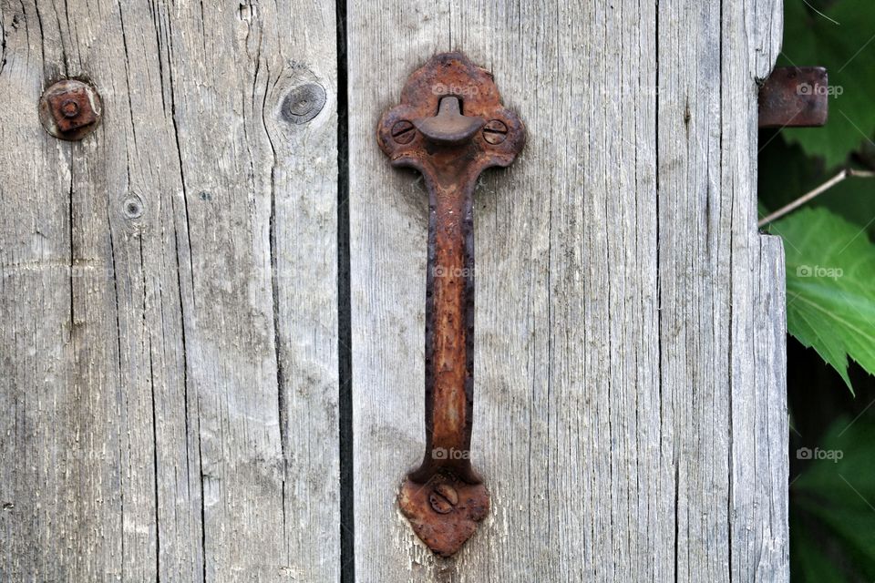 rusted door handle