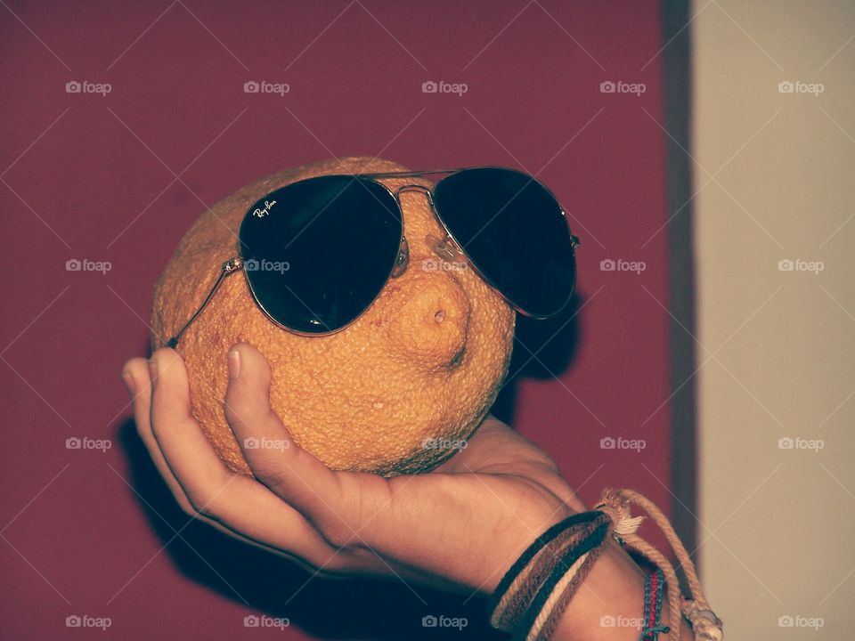 Lemon as big as your face. We put sunglasses on this huge lemon. Because why not?