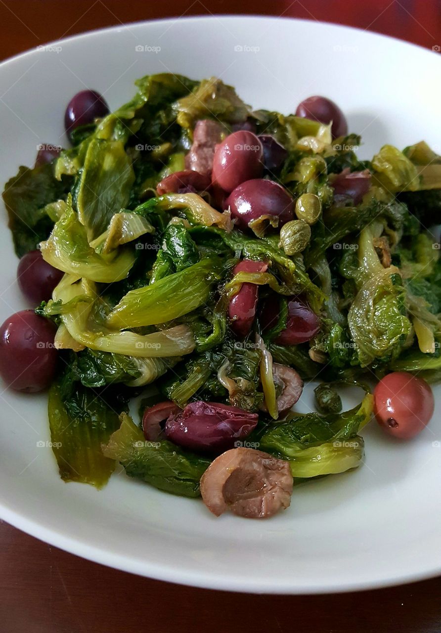 escarole with olives