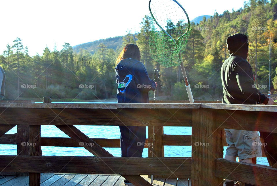 photo story, fishing morning at the lake