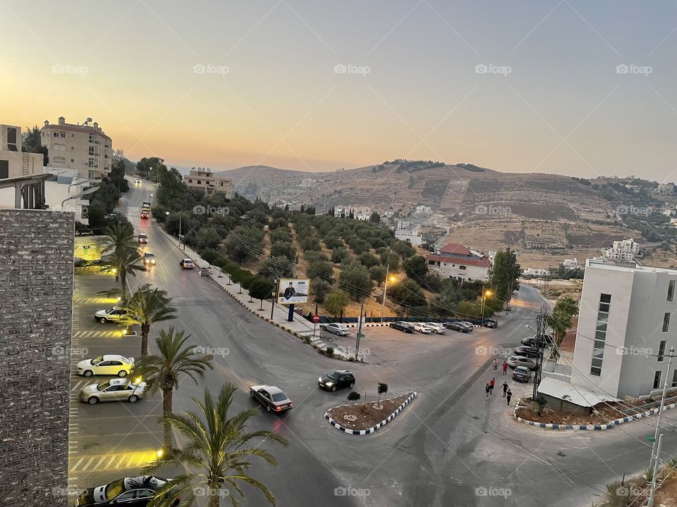 Amman Jordan at dusk 