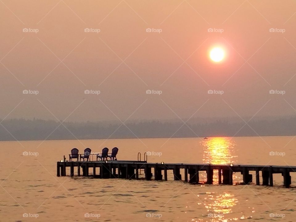 almost sunset reflected