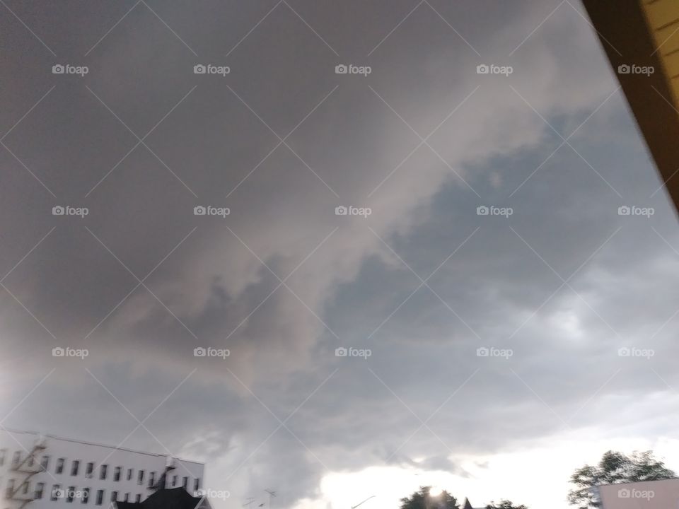 grey foreboding stormy sky