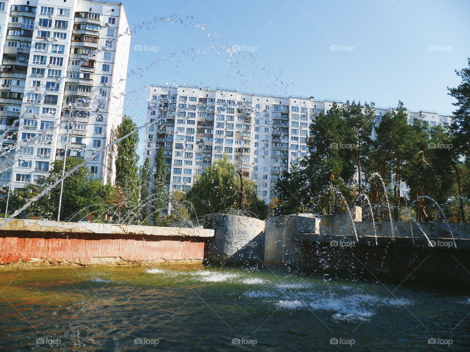 old city fountain in the city of Kiev