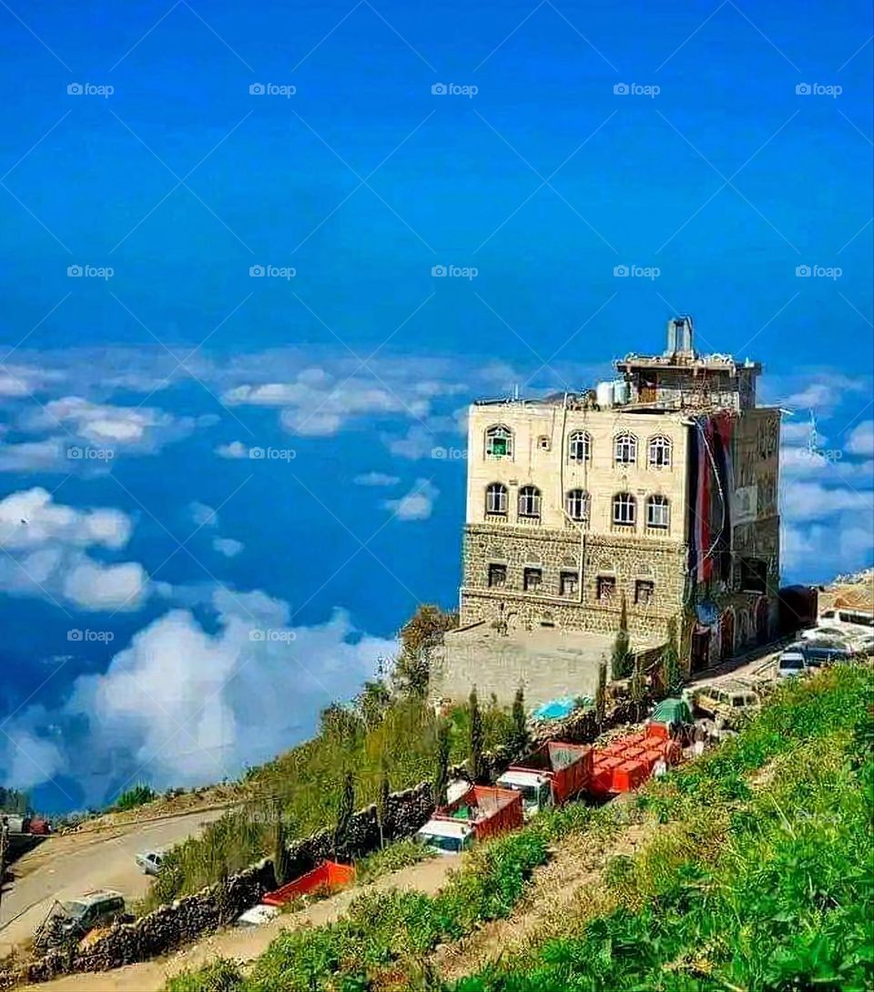 Glory be to God, the magnificent and picturesque view and the natural green trees are a view that is nothing more wonderful than it