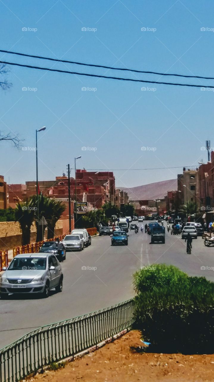 A street in the gateway to Sahara,Guelmim