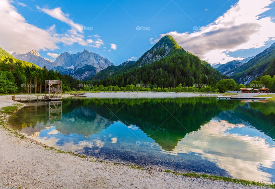 Lake, Water, Mountain, No Person, Travel