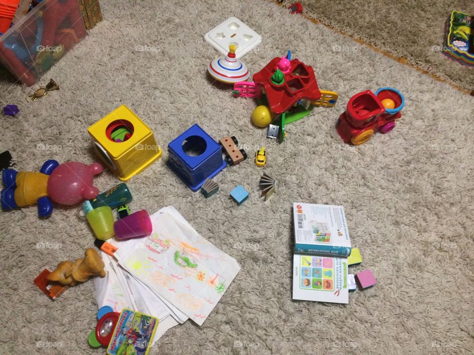 Toys in a room