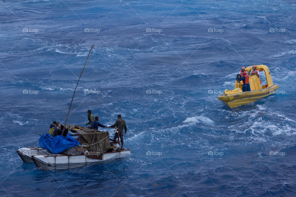 Cuban Rescue at Sea 7 of 11. Royal Caribbean rescue of Cuban immigrants 02MAR15