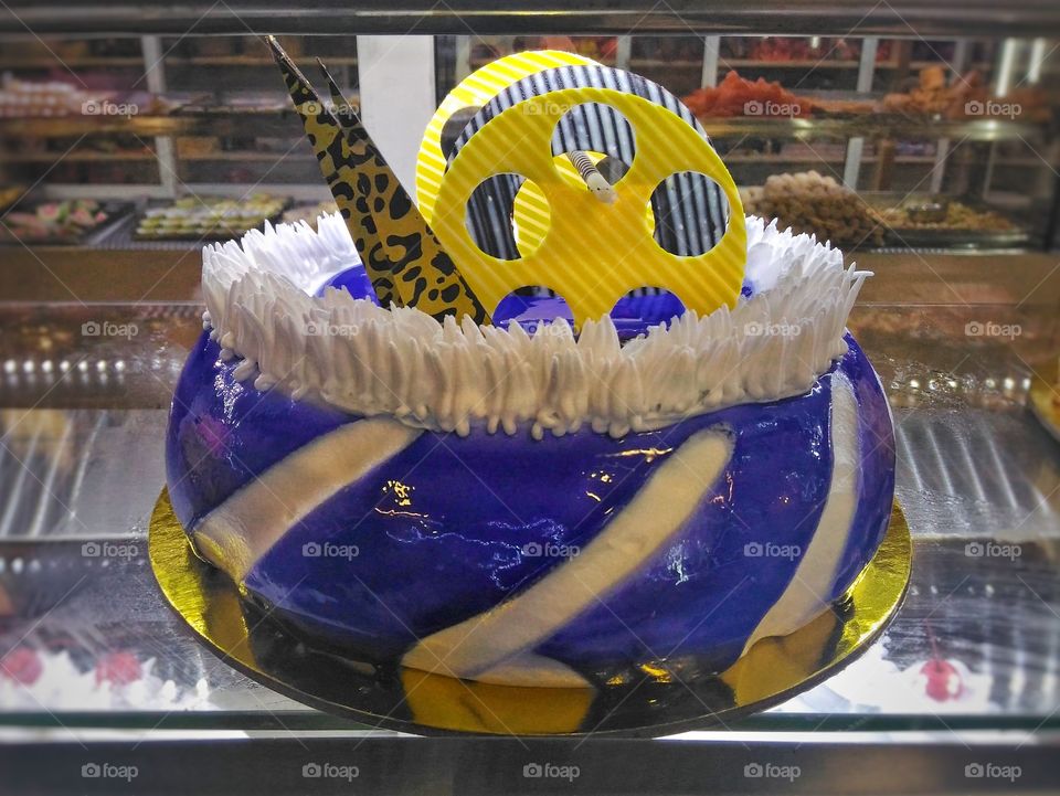 colorful birthday cake