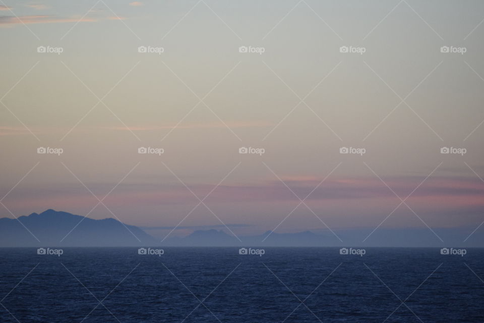 Idyllic view of sea during fog