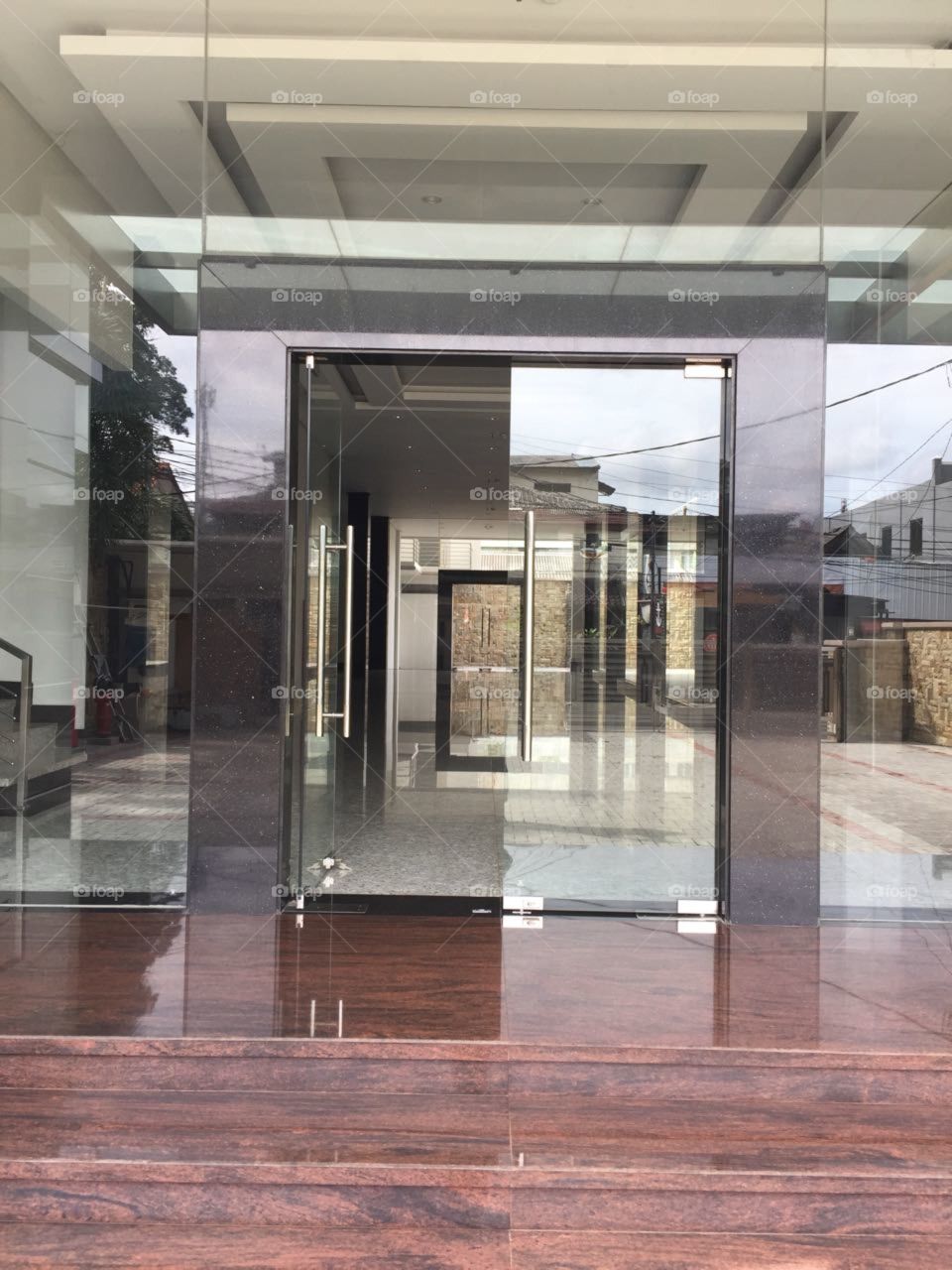 the entrance new office