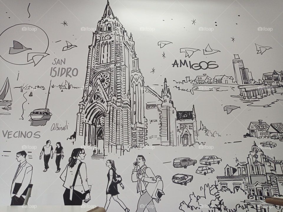 San Isidro mural / mural de San Isidro