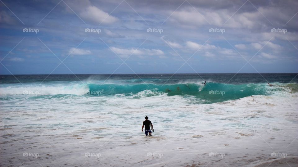 The Big Waves at Sandy Beach, Honolulu, Hawaii