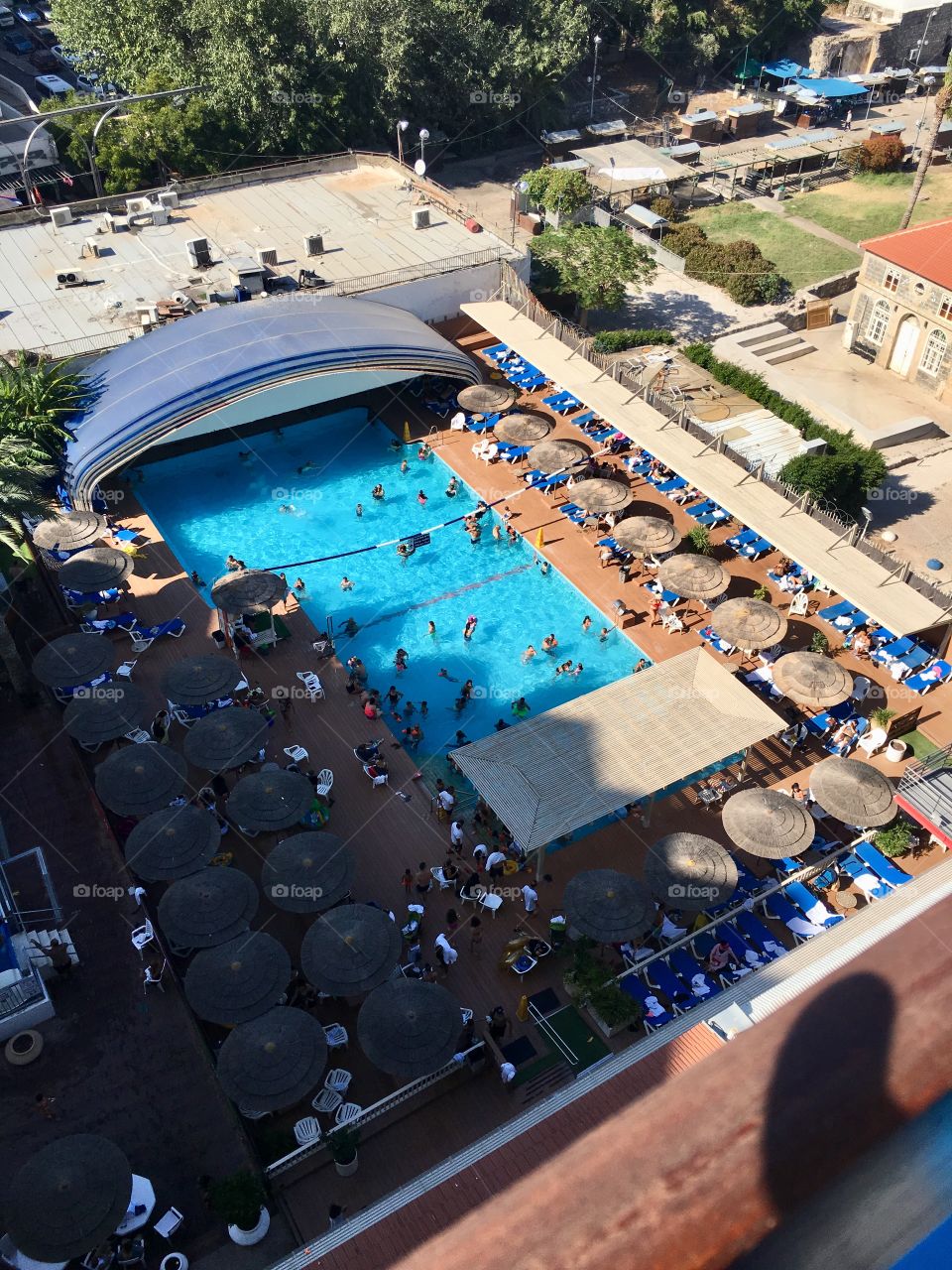 Pool Hotel in the morning