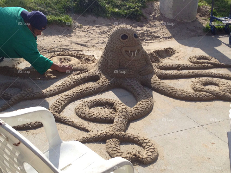 octopus talent sand castle venice beach ca by amgraphix