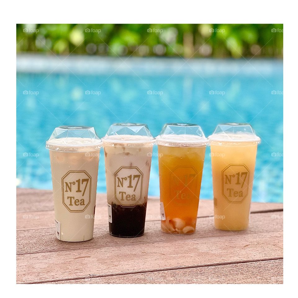 Homegrown Bubble teas in milk tea and fruit tea flavours 