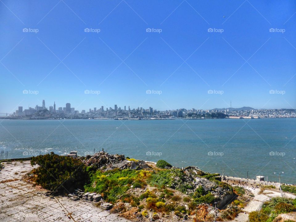 A view of San Francisco CA from Alcatraz Island