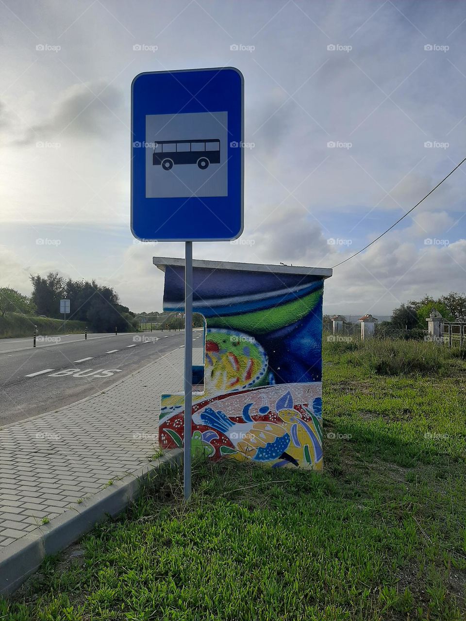 Visual Street Art - Colourful Bus Stop