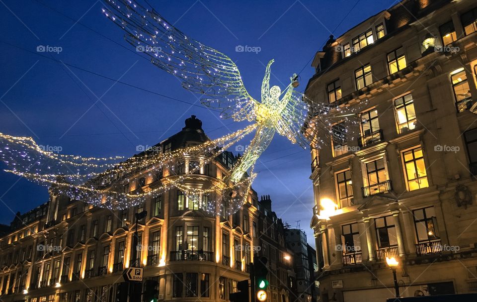 Regent st at Christmas, London