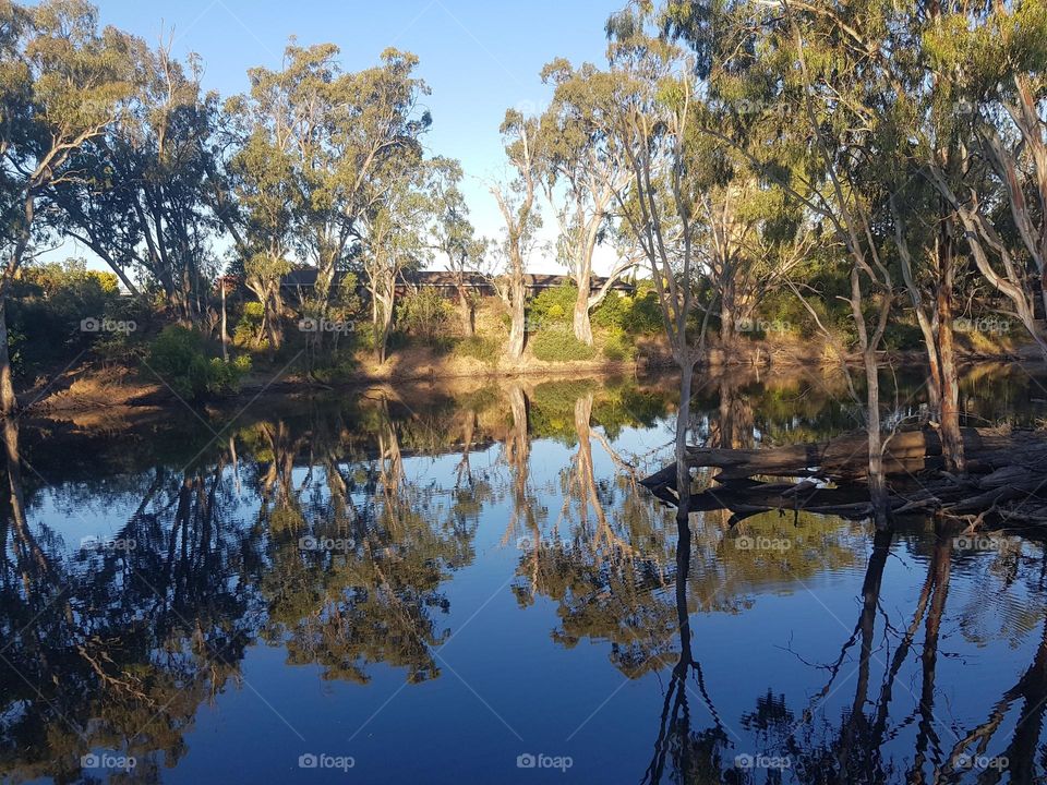 Reflection on the river