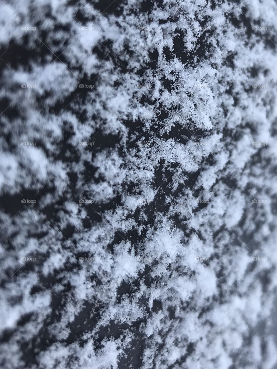 Snowflakes on a car 