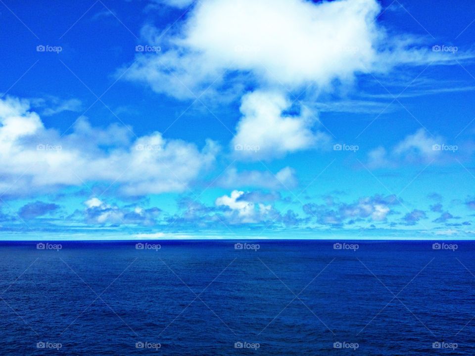 View of blue sea