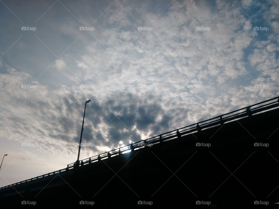 morning sky over highway