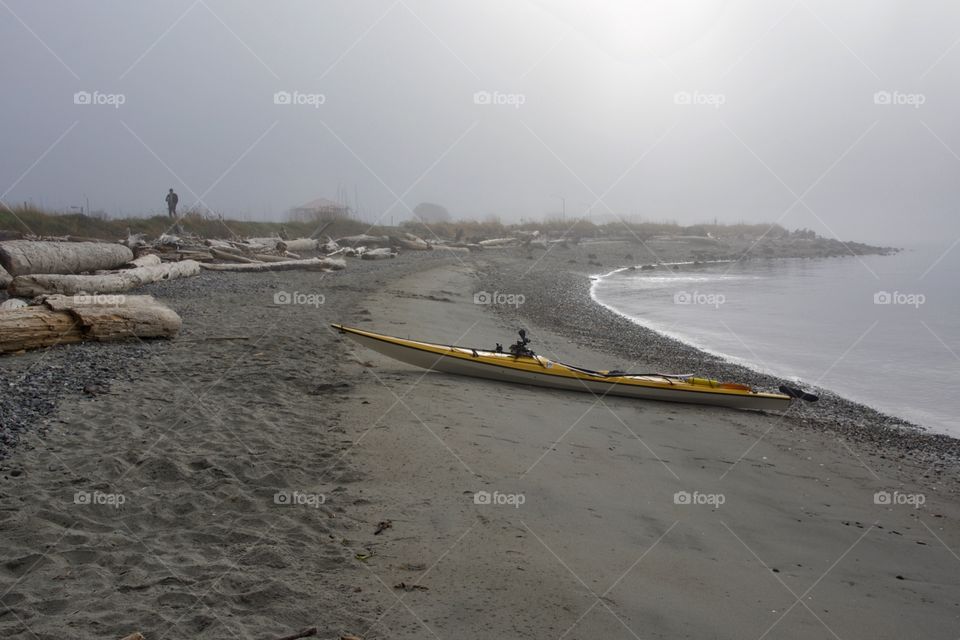 Foggy beach