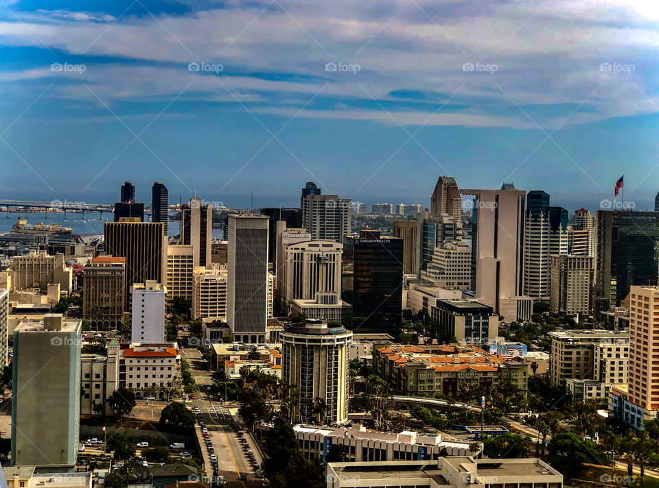 Foap Mission Cityscapes! Downtown San Diego Cityscape Aerial View!