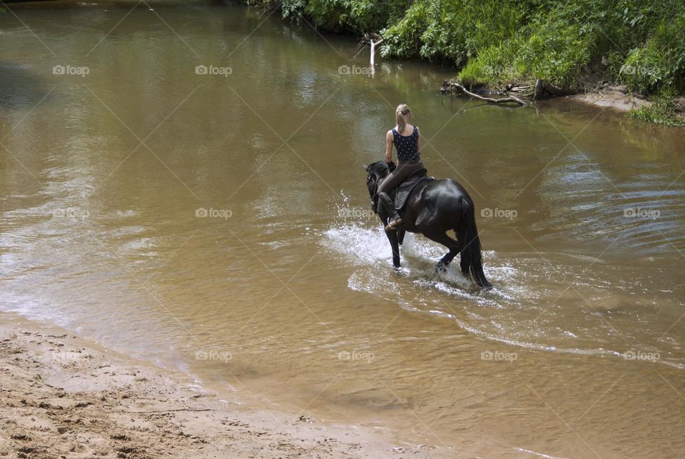 girl riding a horse