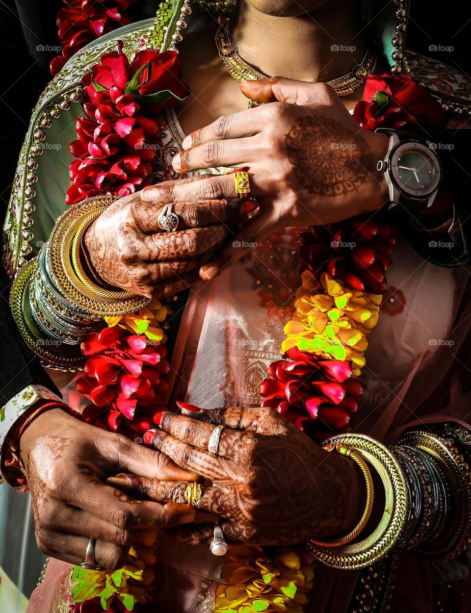 Nepali couple just married.