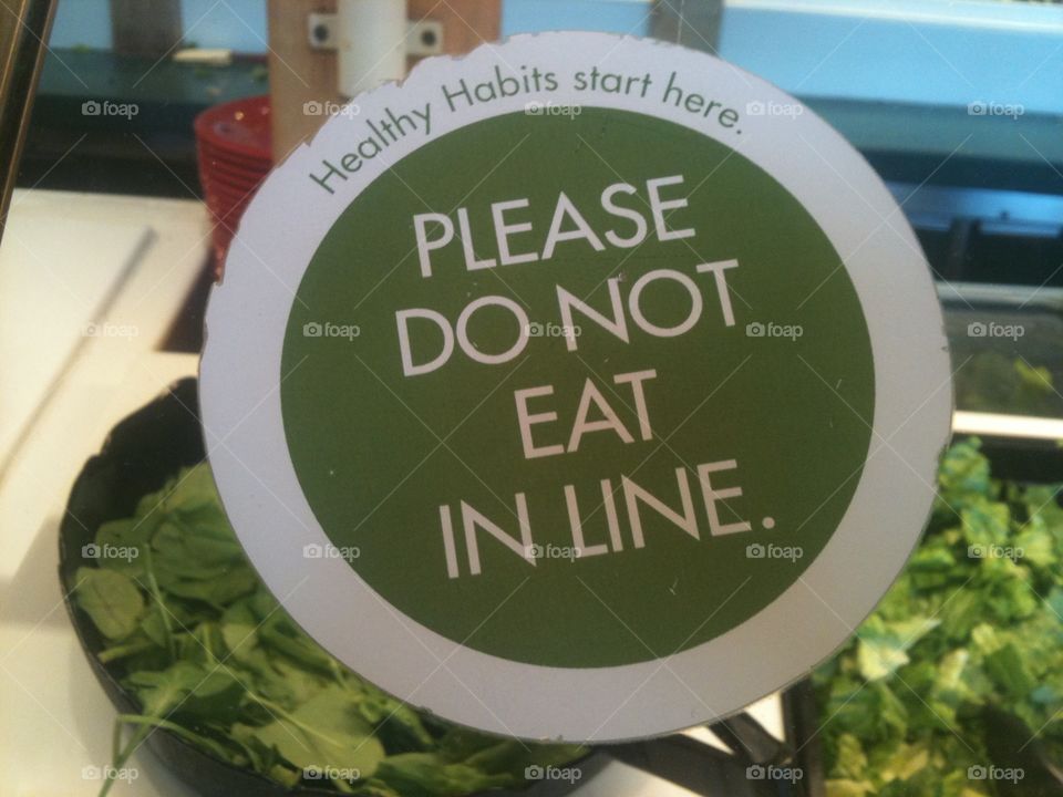 Salad Bar Etiquette 101. Taken at Sweet Tomatoes, Dublin, CA.