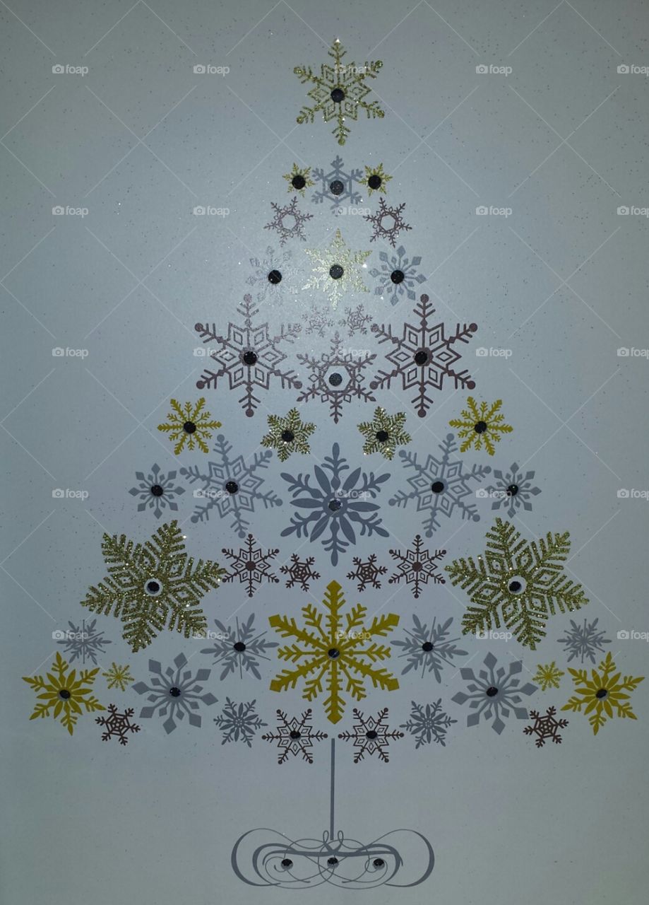 Snowflake tree decoration