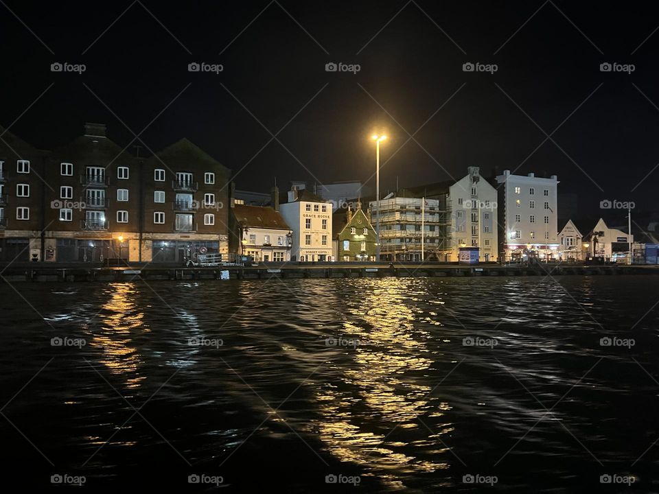 Poole Quay at night 