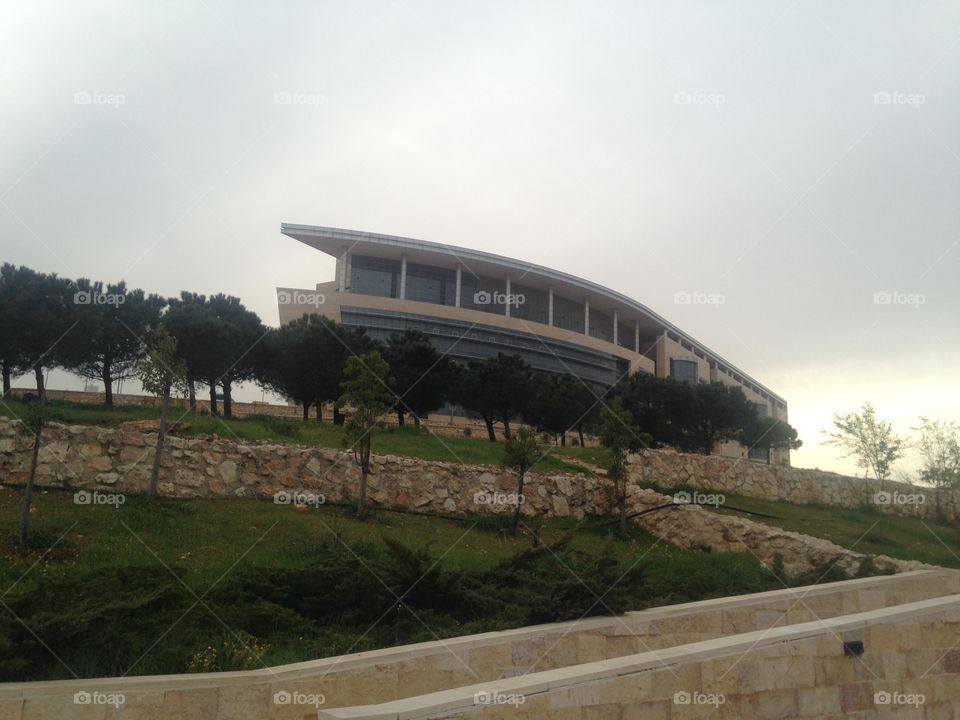 Big hospital building in Amman city in jordan country 