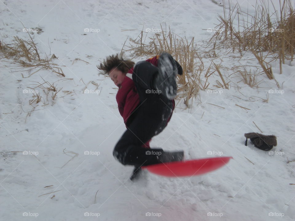Snow Sledding