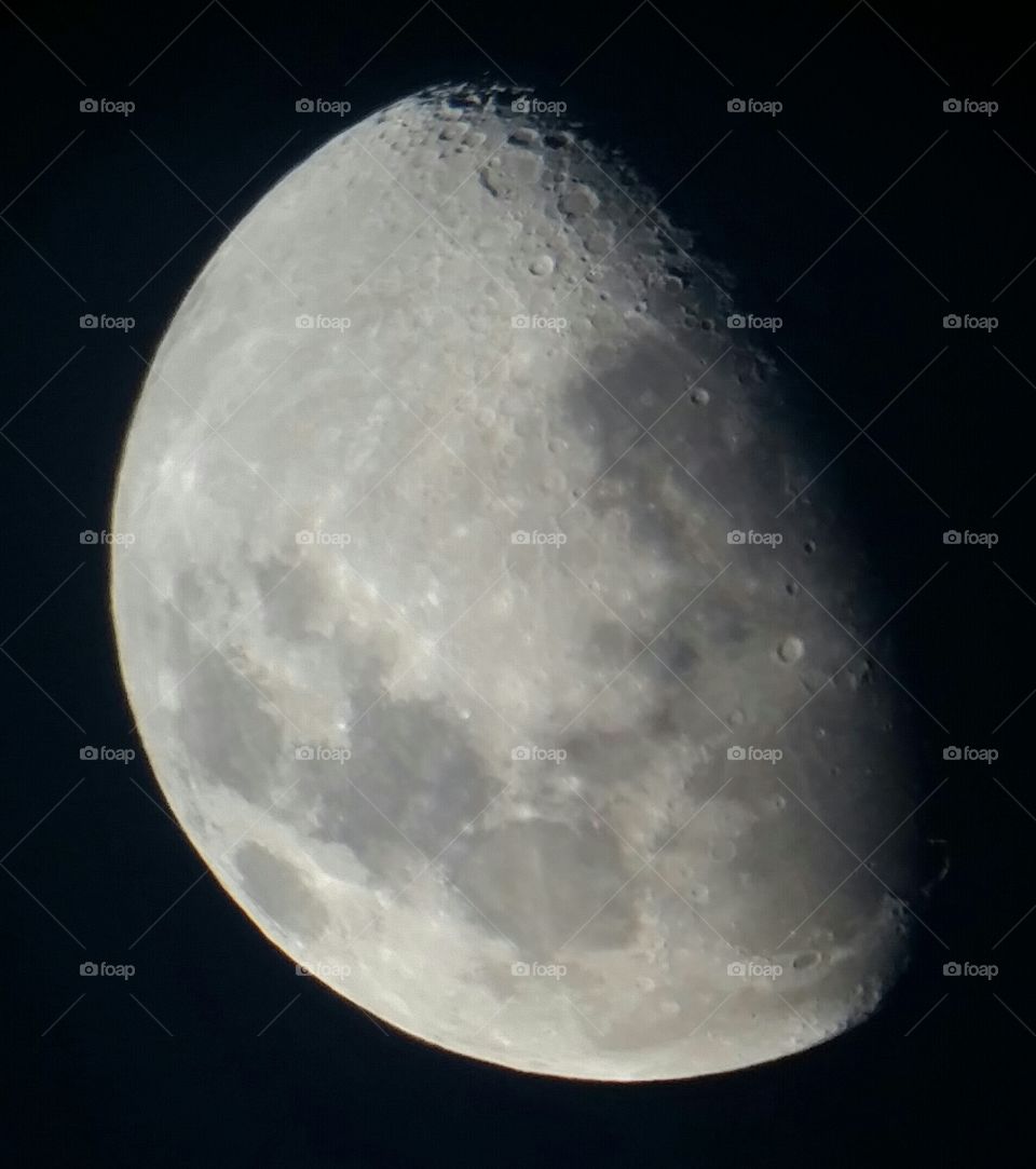 Moon. Photo taken with Newtonian Telescope.